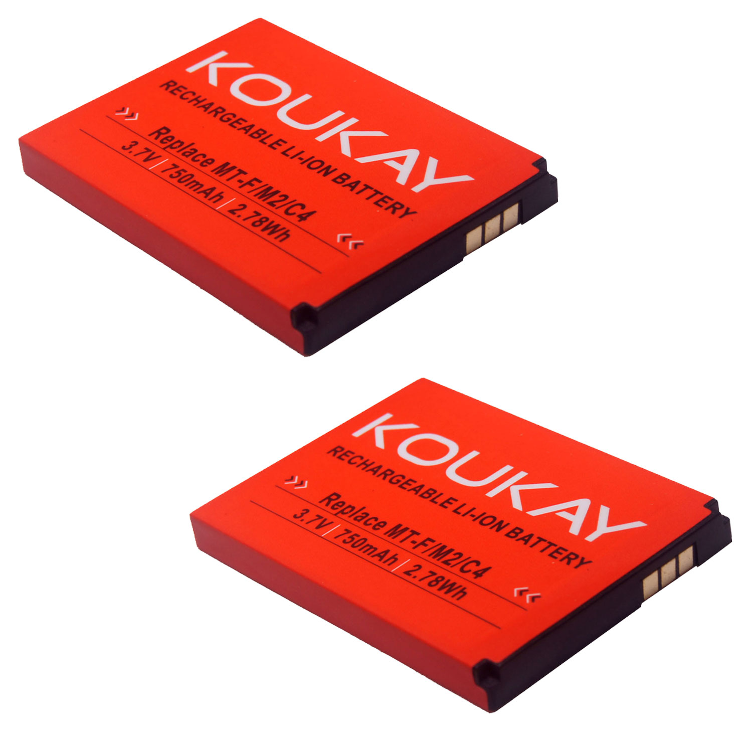 2x Koukay Ersatz Akku für AVM FRITZ!Fon M2, C4, C5, MTF, 312BAT006